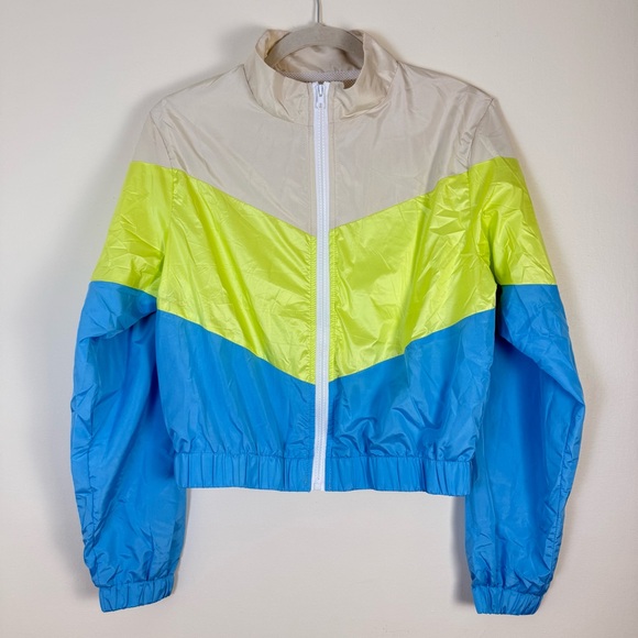 The Unbranded Brand Jackets & Blazers - 4/$25Colorblock Windbreaker Jacket Medium Blue Green Full Zip Lightweight Casual